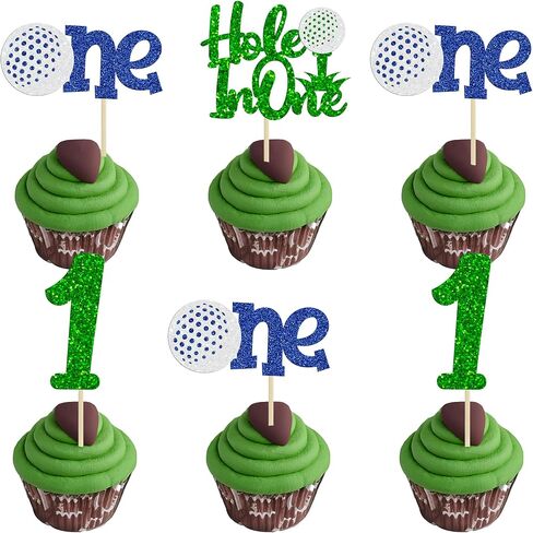 Gyufise 1 PC Golf Golf Happy Birthday Cake Topper - Glitter Golf Ball Player - Black in Saudi Arabia