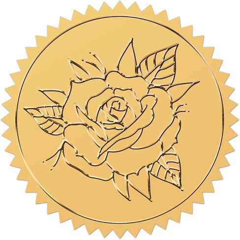 CRASPIRE 2" Gold Foil Sticker Halloween 100pcs Certificate Seals Gold Embossed Bat Moon Round Embossed Foil Seal Stickers for Envelopes Invitation Card Diplomas Awards Graduation in Kuwait