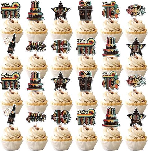 Milk Cookies Baby Shower - 40 Pcs Chocolate Biscuit and Milk Cupcake Topper, Blue White Sweet Cookies Table Cake Decorations, 1st 2nd Birthday Party Supplies for Boys Gender Reveal Decor in Saudi Arabia