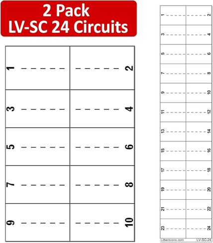 32 Circuits 2 Pack Vinyl Replacement for Square D Schnider Homeline Electrical Circuit Breaker Fuse Panel Directory Labels Stickers Decals LSDL Waterproof in Kuwait