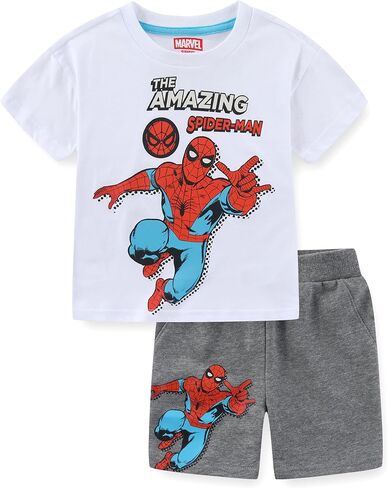 Marvel Spider-Man Boys There Short Shirt and French Terry Shorts for Big Kids in Saudi Arabia