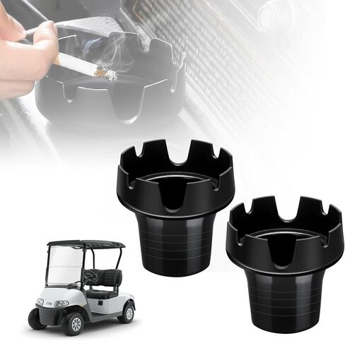 2 Pack Universal Cup Holder Cigarette Cigar Ashtray for Club Car Yamaha EZGO Golf Cart, Boat, Car, RV or Truck in Saudi Arabia