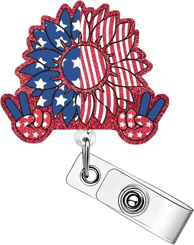 Retractable Badge Reel Bow Cherry Retractable Badge Clip Work ID Badge Clip Non-Slip Adjustable Acrylic Badge Holder Cute Badge Reel for Nurses, Police, Office, Students in Kuwait