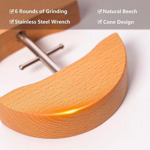 قبعة قابلة للتمدد للقبعات الملائمة، قبعة قابلة للتعديل مقاس 7 إلى 8 1/2، أداة تمديد القبعة، أداة إعادة تشكيل القبعة تناسب جميع القبعات - خشب صلب، موسع القبعة عالي التحمل in Kuwait