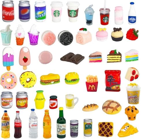 164pcs Miniature Supermarket Shelves Furniture Model 4 Layers Shelf Display Rack Doll House Accessory Storage Bookshelf Accessories Mini Locker Decor Food Drink Bottle Toy Cosplay Game Party in Saudi Arabia