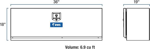 UWS EC40092 36-Inch Gloss Black Heavy-Wall Aluminum Single-Door Flatbed Underbody Tool Box in Kuwait
