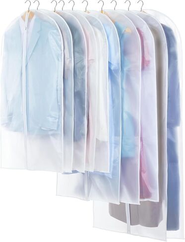 Clear Garment Bag - 15 Packs Garment Bags for Hanging Clothes Dress Bag Suit Bags for Closet Storage Travel - 24" x 40"/47"/55" in Saudi Arabia