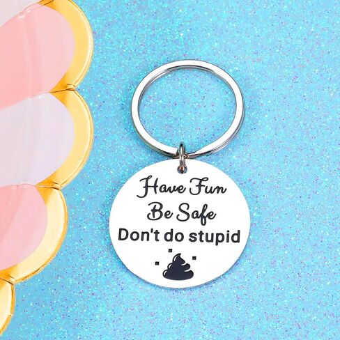 Halloween Gifts for Kids Halloween Basket Stuffers for Kids Teens Boys Girls Funny Don't Do Stupid Sh t Keychain Stocking Stuffers for Kids Teens Boys Girls Kids Girls Christmas Gifts Gag for Teen in Saudi Arabia