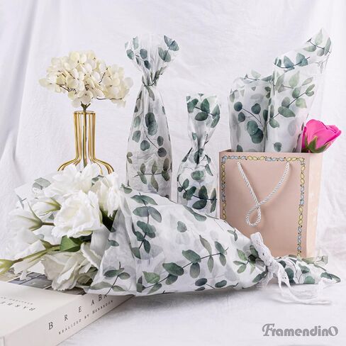 Framendino، 100 ورقة مناديل ورقية زهرية زهرية مقاس 20 × 14 بوصة مناديل ورقية لتغليف الزهور البرية مناديل تزيينية لتغليف هدايا الزفاف والحرف اليدوية اليدوية in Kuwait