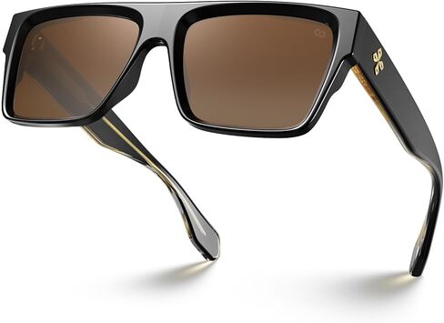 VISOONE Oversized Square Flat Top Sunglasses Women Men Retro Trendy Fashion Accessories UV400 Protection Shades Alba in Kuwait