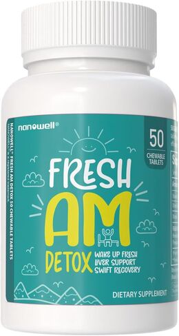 مكملات دعم صحة الكبد الطازجة AM - مع DHM و Milk Thchtle و Vitamin C و B1 و B2-50 مضغات من أجل التخلص من السموم والانتعاش in Kuwait