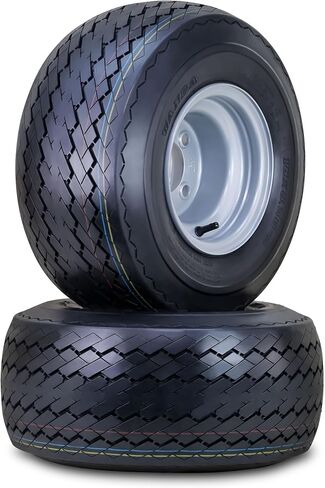 WANDA Golf Cart Tire Wheel Assembly 18X8.5-8 4-Ply with 4 Lugs on 4" PCD Silver Rim Set 4 in Saudi Arabia