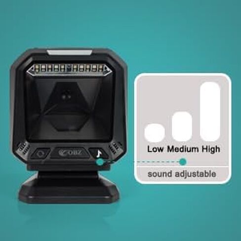 OBZ 1D 2D SCHERTOP STACTER SCANNER ، OMNIDIRECTION USB ماسح ضوئي باركود خالي من اليدين ، 1D 2D PDF417 قارئ رمز الشفرة مع المسح التلقائي لمخزن البيع بالتجزئة ، السوبر ماركت ، المستودع ، المكتبة in Kuwait