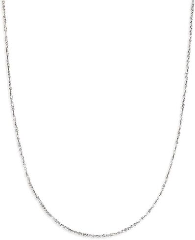 Ross-Simons Italian 1mm 14kt White Gold Twisted Sparkle-Chain Necklace. 18 inches in Saudi Arabia