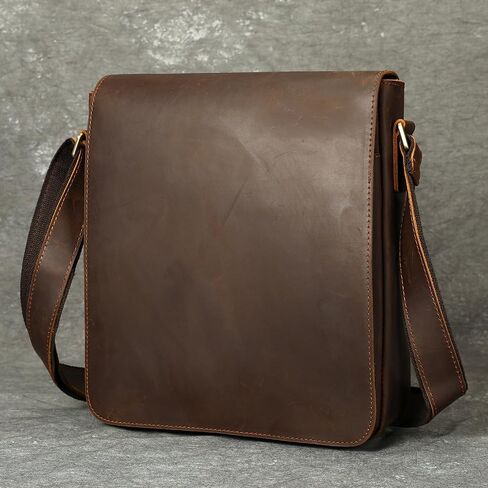 حقيبة رسول جلدية حقيقية من الجلد عتيقة الكتف كتف كروس حقائب العمل in Kuwait