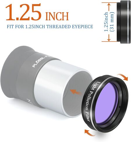 ويون فلتر مون للتلسكوب 1.25 انش، ناقل حركة بنسبة 13%، زجاج بصري محايد الكثافة، اطار من الالومنيوم in Kuwait