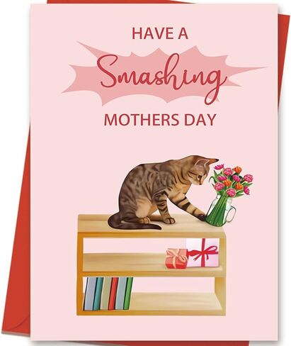 بطاقة عيد الأم اللطيفة ASMALLGF من Dog Cat ، هدايا عيد الأم سعيد لمالك عاشق الحيوانات الأليفة ، بطاقة هدايا لأم الحيوانات الأليفة in Kuwait