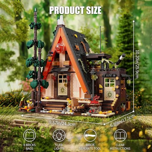 Flower House Building Set with Lights,705 Pcs Garden House Building Toy Compatible with Legos,Build a Greenhouse Model,Birthday Gift for Adults Boys Girls 8-12 in Kuwait