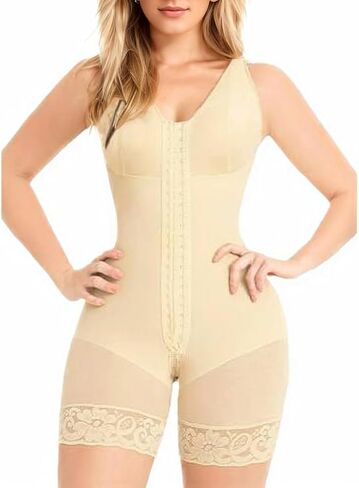 Fajas Colombianas for Women Contumn Control Post Surgery Full Budy Shaper Lifter with Zipper Protch in Saudi Arabia
