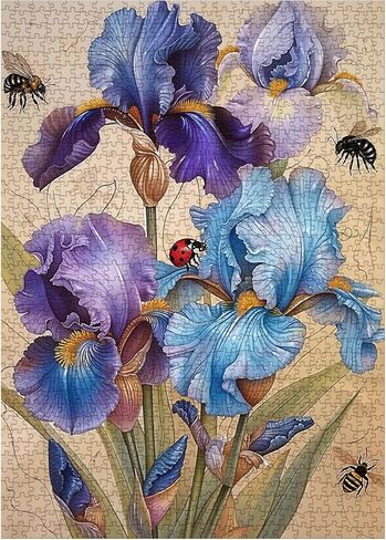 Flower Garden Puzzles for Adults 1000 Pieces Plant, Colorful Art Floral House Jigsaw Puzzles, Beautiful Nature Painting Aesthetic Puzzle in Kuwait