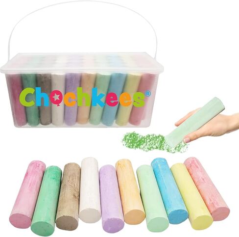 Jumbo Sidewalk Chalk, Jumbo chalk great for outdoor art, Sidewalk Chalk for Kids, Assorted Colored Chalk Pieces, Perfect For Party Favors (2-Pack) in Saudi Arabia