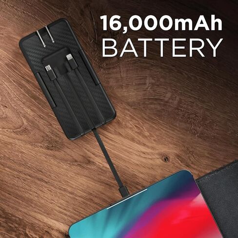 باور بانك محمول وشاحن جداري من Limitless TotalCharge مع كابلات شحن مدمجة (بيرة الجذر) in Kuwait