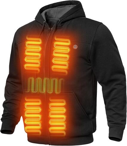 Heated Hoodie Sweater for Men Women ,with 12V 150000mAh Battery Pack Fit Zip Hood Heat Sweatshirt Winter Jacket in Saudi Arabia