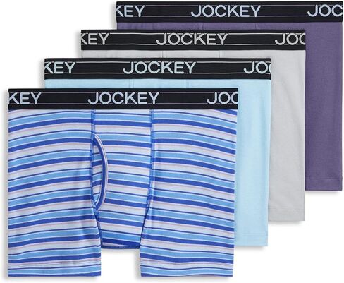 ملابس داخلية للرجال من Jockey مصنوعة من مزيج القطن خفيف الوزن مقاس 5 بوصات - 4 قطع in Kuwait