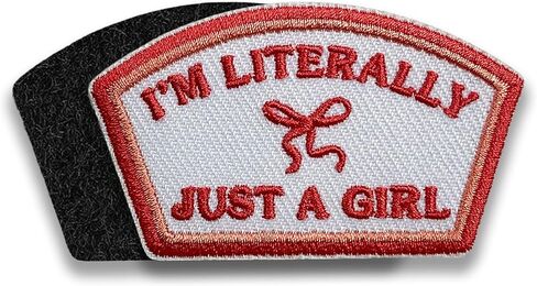 I'm Literally Just A Girl Patch 3 Inches Iron On/Sew On Embroidered Applique Patch for Clothes Backpacks Hats Cute Bow Girly Gift for Girl DIY Accessories Gifts for Mom Dad Friends Coworkers in Kuwait