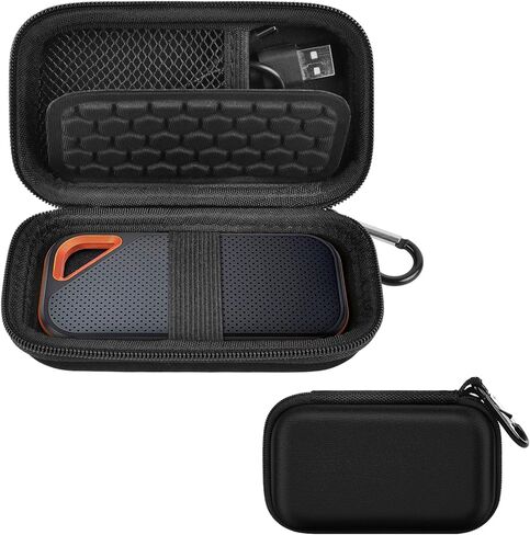 Hard Case Compatible with SanDisk Extreme PRO/for SanDisk 500GB 1TB 2TB 4TB Portable External SSD. Carrying Travel Holder for Crucial X8 External Solid State Drive (Box Only) in Kuwait