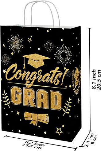 أكياس هدايا التخرج من Fanerost 12 جهاز كمبيوتر شخصي ، حقيبة خريجة تهاني حمراء ، تعامل مع حقيبة الوجبات الخفيفة الحلوى ، والأكياس التي تفضلها بحفلات الحفلات لرياض الأطفال ما قبل المدرسة. in Kuwait