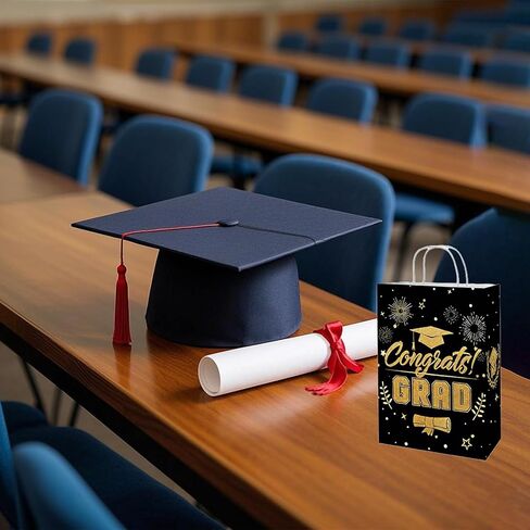 أكياس هدايا التخرج من Fanerost 12 جهاز كمبيوتر شخصي ، حقيبة خريجة تهاني حمراء ، تعامل مع حقيبة الوجبات الخفيفة الحلوى ، والأكياس التي تفضلها بحفلات الحفلات لرياض الأطفال ما قبل المدرسة. in Kuwait