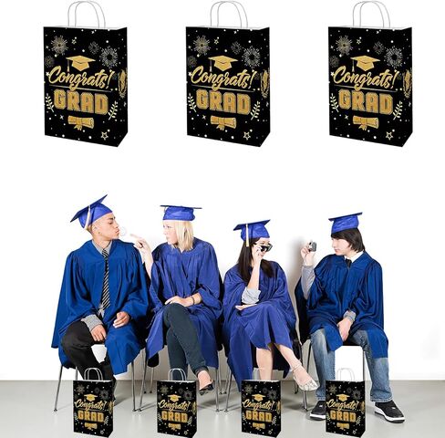 أكياس هدايا التخرج من Fanerost 12 جهاز كمبيوتر شخصي ، حقيبة خريجة تهاني حمراء ، تعامل مع حقيبة الوجبات الخفيفة الحلوى ، والأكياس التي تفضلها بحفلات الحفلات لرياض الأطفال ما قبل المدرسة. in Kuwait