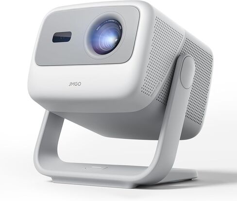 جهاز عرض JMGO N1 المحمول 1080P FHD، يدعم 4K، جهاز عرض أفلام ليزر ثلاثي الألوان MALC ™ 150 بوصة للمسرح المنزلي في الهواء الطلق، تصحيح الصور التلقائي Gimbal، 800 لومن، مكبرات صوت Dynaudio 2x5W، Android TV 11 in Kuwait