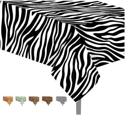 3Pack Tiger Stripe Tablecloths for Party Decoration Animal Theme Party Tablecloths Jungle Party Table Cover 3D Print Table Cover, Jungle Party Supplies for Party,Birthday, Baby Showers (Tiger) in Kuwait