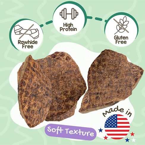 Nature Gnaws USA Lamb Lung Filets for Dogs (8oz) - Single Ingredient Natural Dog Chew Treats – Made in USA - Rawhide Free in Kuwait