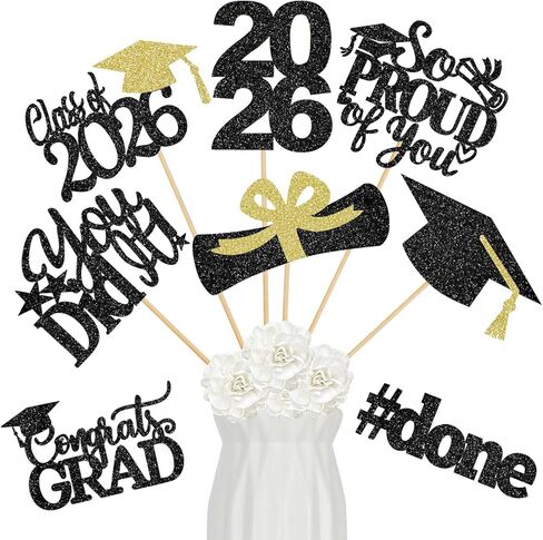24Pcs 2025 Graduation Table Centerpieces Blue, Graduation Centerpieces for Tables 2025 Blue Graduation Centerpiece Sticks for Graduation Party Table Decorations 2025 Blue in Saudi Arabia