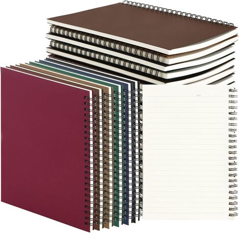 MIVIDE 24 Pack A5 Spiral Notebook, 8.3 x 5.7 Inch, 12 Color, 60 Pages Hardcover Spiral Lined Notebook Journal, Lined Travel Bulk Writing Paper Notebook for School Business Office Supplies in Saudi Arabia