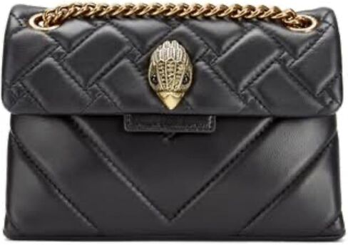 Geiger Women’s Mini Kensington Union Jack Quilted Leather Crossbody, Black in Kuwait