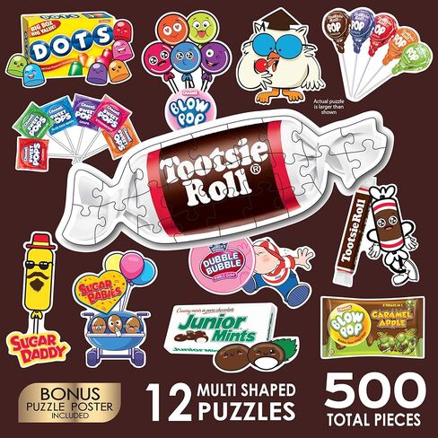 RoseArt - Mini Shaped Multipack - Tootsie Roll - 500 Piece Jigsaw Puzzle for Adults in Saudi Arabia
