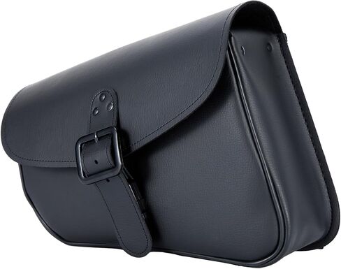 Motorcycle Swingarm Bag with Black Synthetic Leather, Swing Arm Bag Motorcycle Saddlebag Left Side Tool Bag Fit for Softail/Triangulated Swingarm Models Dyna Low Rider Fat Bob, An Adjustable Strap in Kuwait