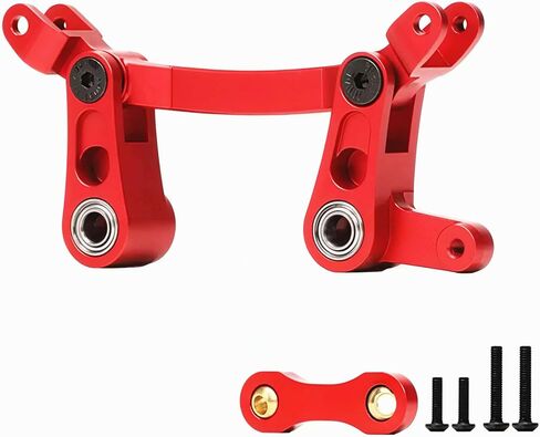 Aluminum Steering Bellcrank & Steering Link Upgrades Parts for Arrma 1/10 Granite SENTON 3S MEGA Big Rock KRATON Outcast 4S 1/8 Typhon 3S MEGA，Replacement of # AR340132 ARAC3020（Red） in Kuwait