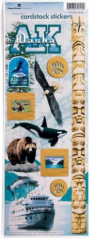 Paper House Productions STCX-0159E Travel Cardstock Stickers, Alaska 2 (1 sheet) in Saudi Arabia