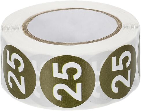 PATIKIL 1 Inch Number 6 Stickers, 500 Labels Circle Dot Stickers Adhesive Home Organization Warehouse Office Management, Fruit Green in Saudi Arabia