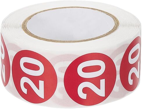 PATIKIL 1 Inch Number 6 Stickers, 500 Labels Circle Dot Stickers Adhesive Home Organization Warehouse Office Management, Fruit Green in Saudi Arabia