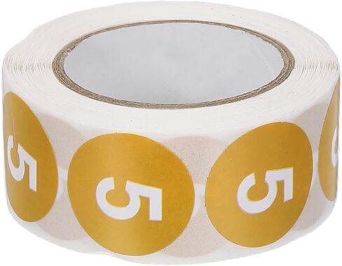 PATIKIL 1 Inch Number 6 Stickers, 500 Labels Circle Dot Stickers Adhesive Home Organization Warehouse Office Management, Fruit Green in Saudi Arabia