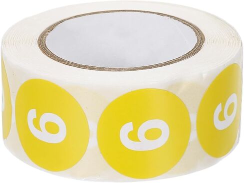 PATIKIL 1 Inch Number 6 Stickers, 500 Labels Circle Dot Stickers Adhesive Home Organization Warehouse Office Management, Fruit Green in Saudi Arabia
