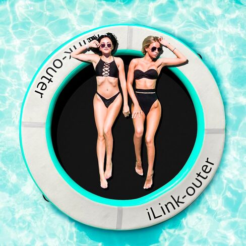 خاتم عائم مستدير ، أرجوحة ماء عائمة قابلة للنفخ ، حلقة عائمة مستديرة للبحيرات ، منصة طوافة قابلة للنفخ للسباحة والبحيرة in Kuwait