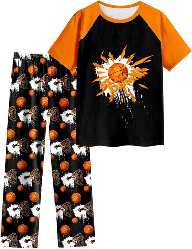 Boys Pajamas Little Big Boys Pajamas Short Sleeves and Pants 2 Pieces Summer Pjs Set Kid Sleepwear Size 8-14 in Kuwait