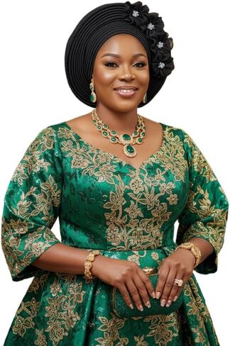Beaded African Turban Caps: Classic Gele Headties for Weddings and Special Occasions in Kuwait